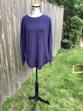 Women's Cozy Ribbed Purple Sweater